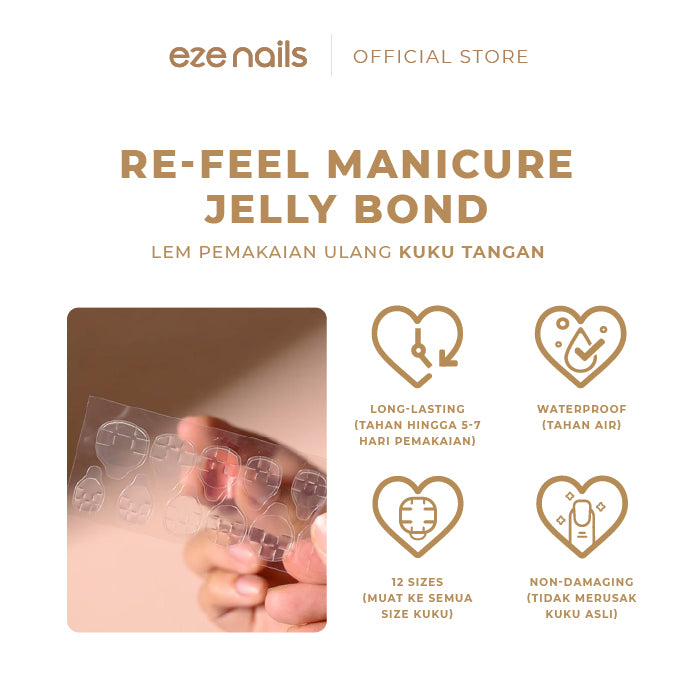 Re-feel Manicure Jelly Bond (Lem Kuku Tangan Pemakaian Ulang)