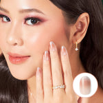 Load image into Gallery viewer, Eze Nails - Charismatic in Nude Glitter Spot on Manicure (Kuku Tempel Tangan)
