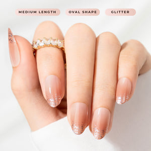 Eze Nails - Charismatic in Nude Glitter Spot on Manicure (Kuku Tempel Tangan)