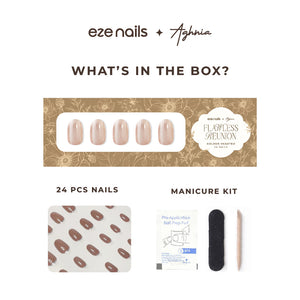 (NEW) Eze Nails x Emy Aghnia - Golden Hearted Spot On Manicure (Kuku Palsu Tempel)