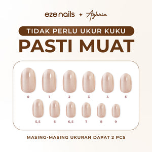 (NEW) Eze Nails x Emy Aghnia - Golden Hearted Spot On Manicure (Kuku Palsu Tempel)