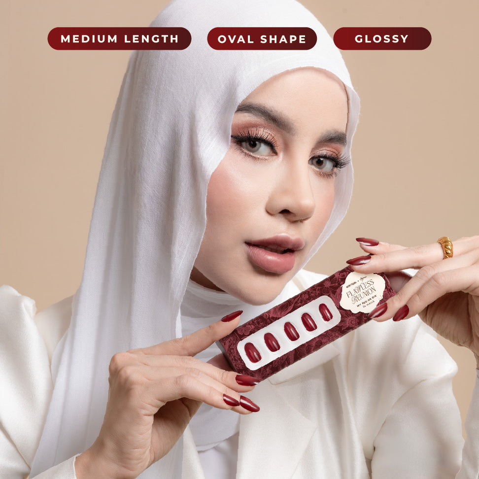 (NEW) Eze Nails x Emy Aghnia - My Red or Die Spot On Manicure (Kuku Palsu Tempel)