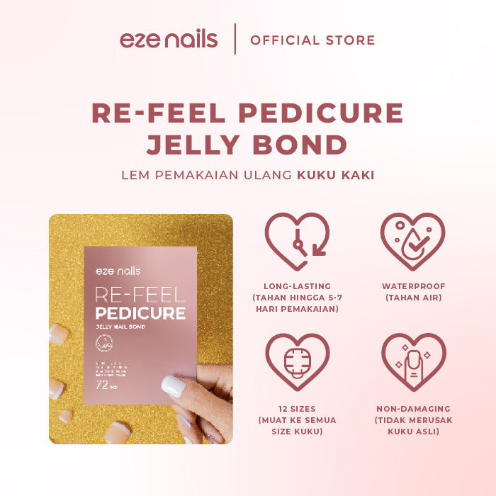 Re-feel Pedicure Jelly Bond (Lem Kuku Kaki Pemakaian Ulang)