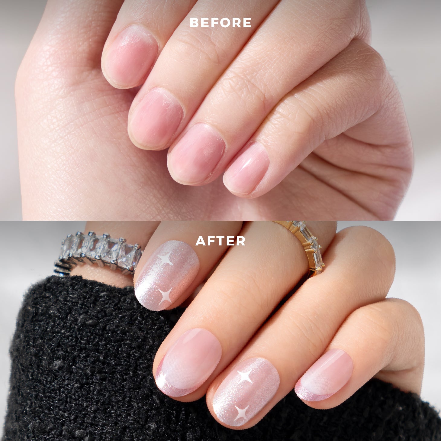 Pink エバーネイル K Champagne Sparkle Lサイズオーバル Me Up in
