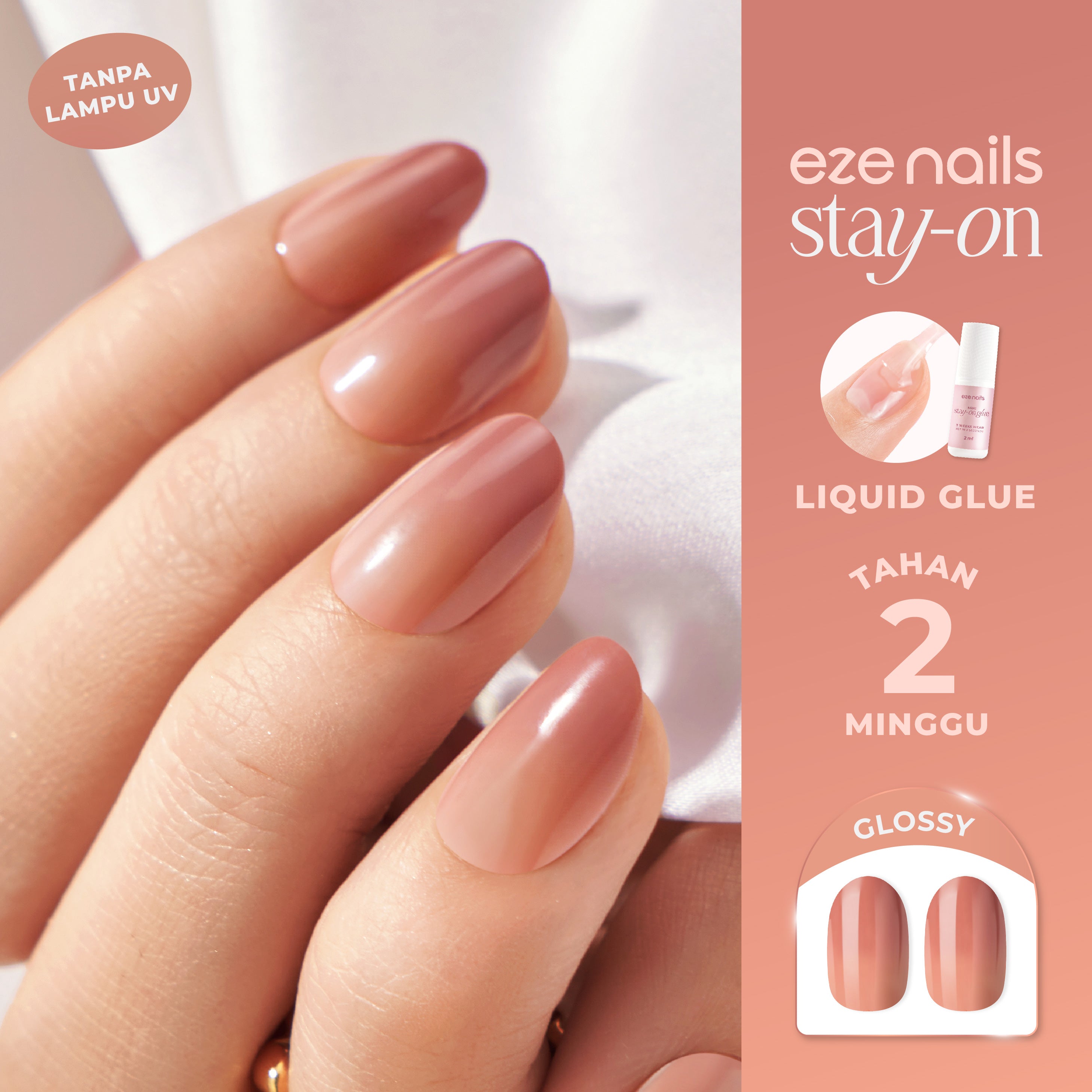 Stay On Nails - Malahayati In Nude Brown