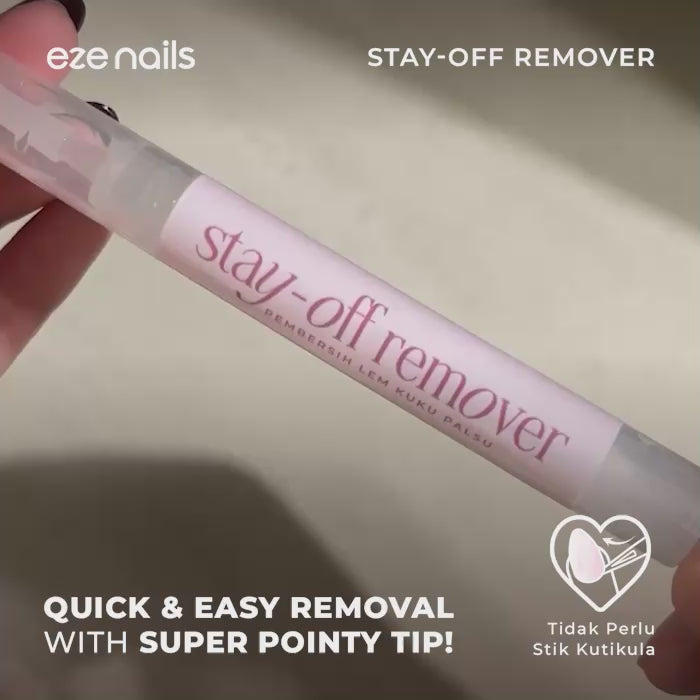 Load video: Eze Nails - Stay-Off Remover With Vit.E (Pembersih Lem &amp; Kuku Palsu)